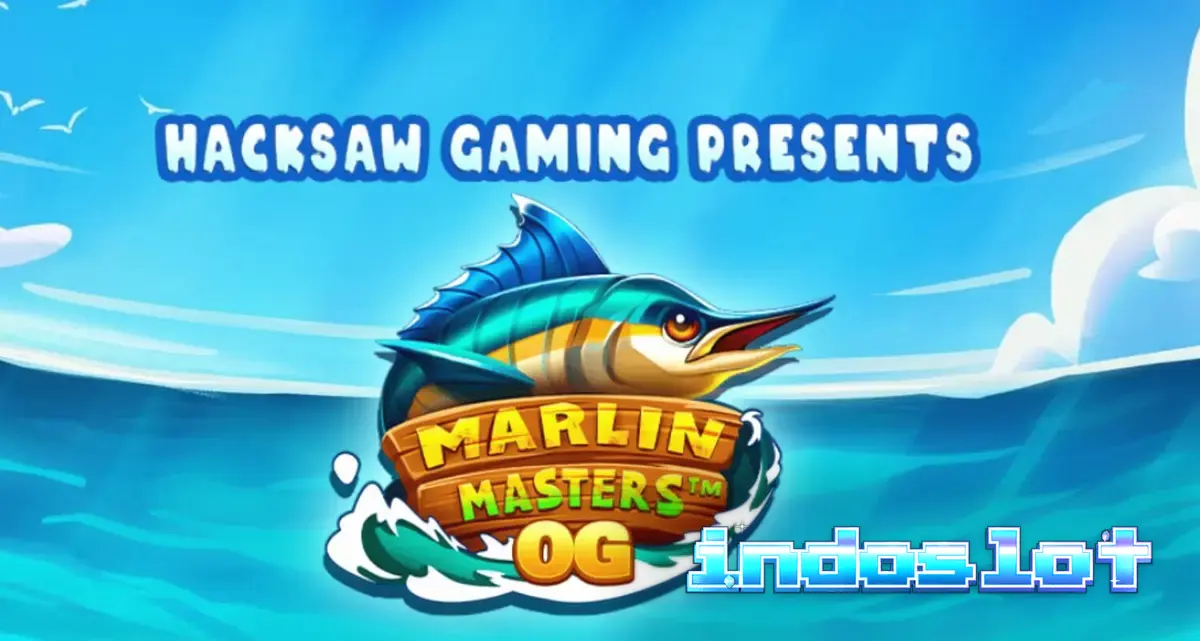 Tampilan layar permainan slot Marlin Masters OG dengan latar belakang laut dan simbol ikan.
